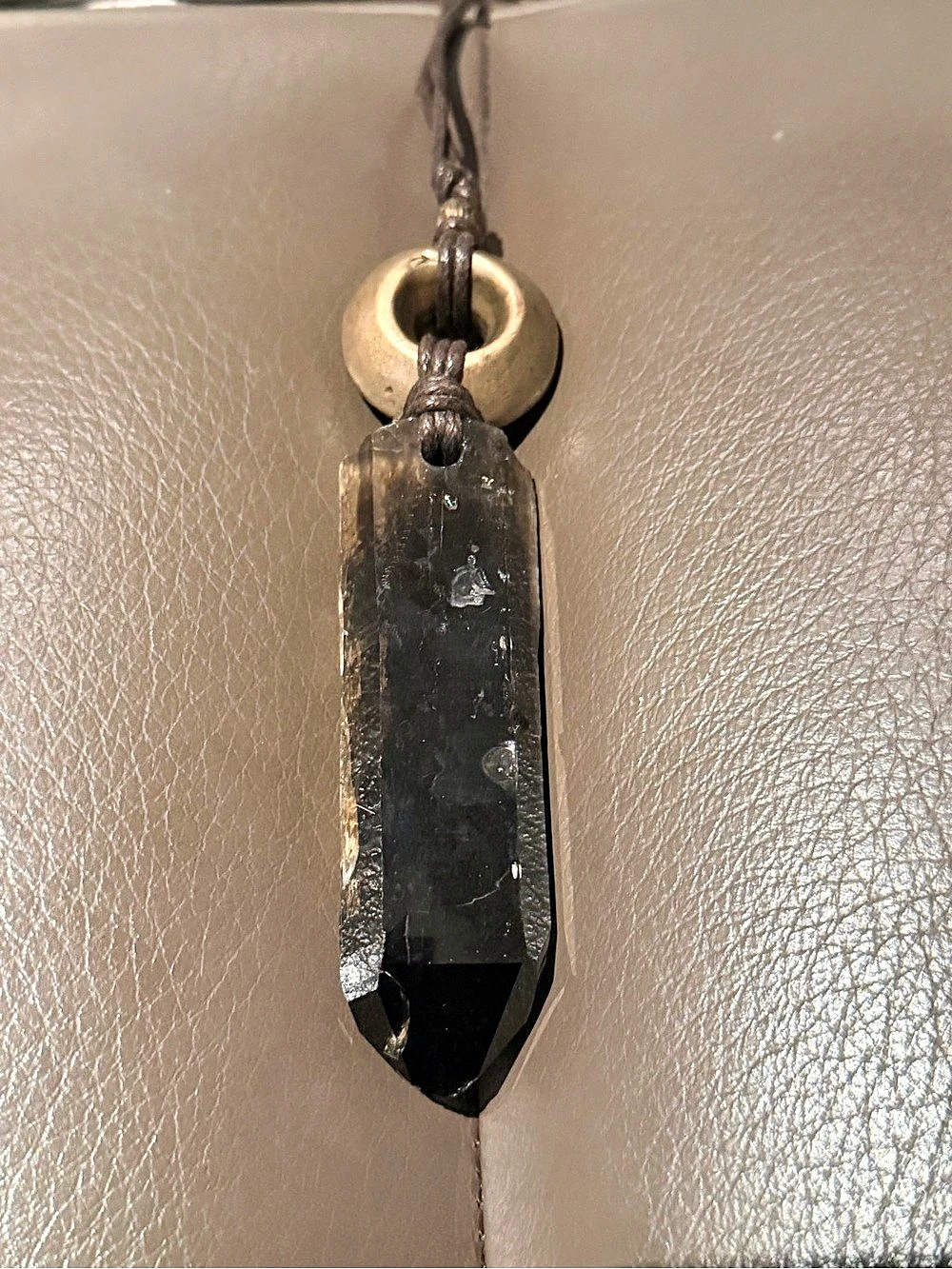 Huge Heavy Magical Possible Smokey Quartz Pendant Necklace